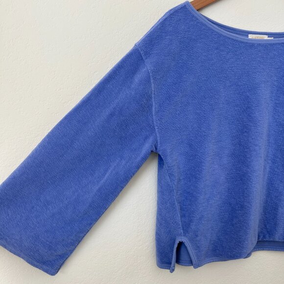 Nation LTD Top Womens Medium Purple Fallon Terry Cloth Popover Sweatshirt M - Picture 4 of 8